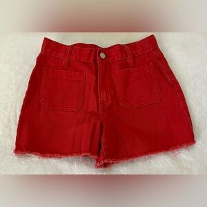 Girls Old Navy Red Jean Shorts Size 14